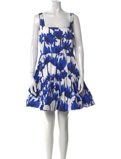 Pre-owned Jason Wu Floral Print Mini Dress In Blue