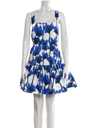 Pre-owned Jason Wu Floral Print Mini Dress In Blue