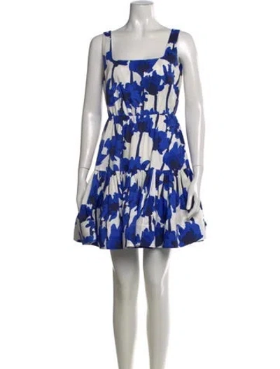 Pre-owned Jason Wu Floral Print Mini Dress In Blue