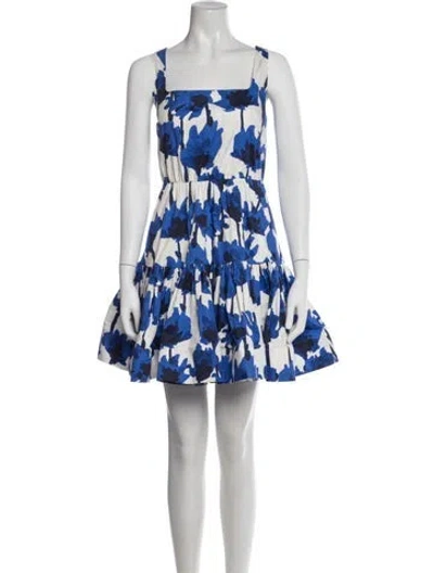 Pre-owned Jason Wu Floral Print Mini Dress In Blue