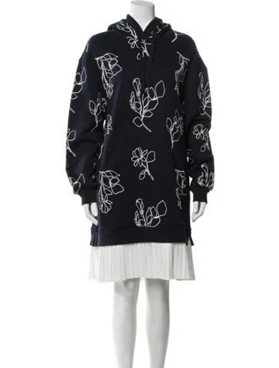 Pre-owned Jason Wu Floral Print Mini Dress In Blue