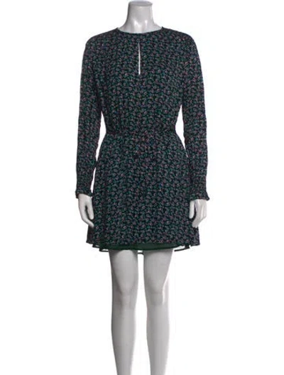 Pre-owned Jason Wu Floral Print Mini Dress In Green