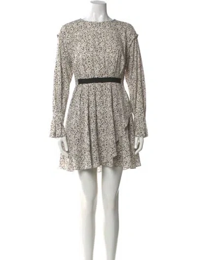 Pre-owned Jason Wu Floral Print Mini Dress In Neutral