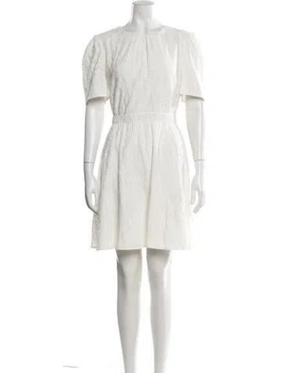 Pre-owned Jason Wu Floral Print Mini Dress In Neutral