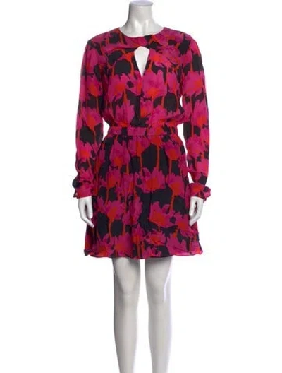 Pre-owned Jason Wu Floral Print Mini Dress In Pink