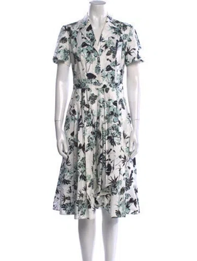 Pre-owned Jason Wu Floral Print Mini Dress In White