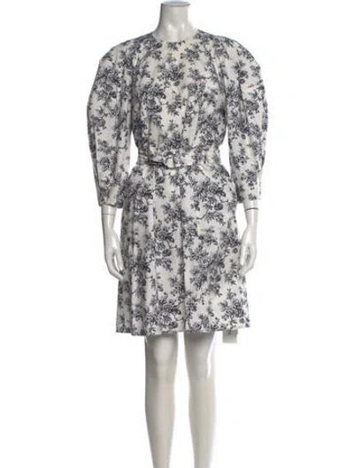 Pre-owned Jason Wu Floral Print Mini Dress In White