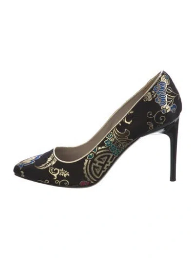 Pre-owned Jason Wu Floral Print Pumps In Black