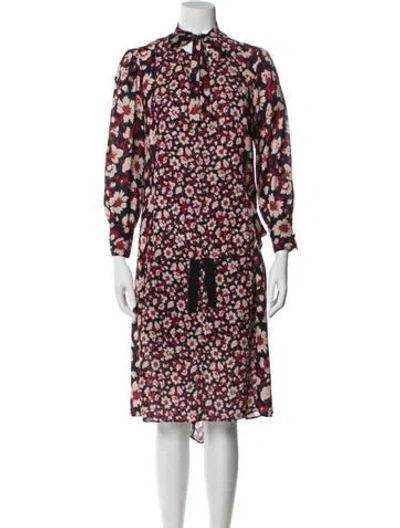 Pre-owned Jason Wu Floral Print Skirt Set In Blue