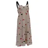 Jason Wu Floral-print Sleeveless Midi Dress In Multicolor Silk In Neutral