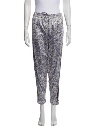 Pre-owned Jason Wu Floral Print Straight Leg Pants In Black