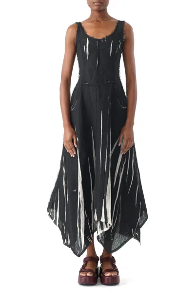 Jason Wu Gauze Screen Printed Tank Dress With Handkerchief In Blue