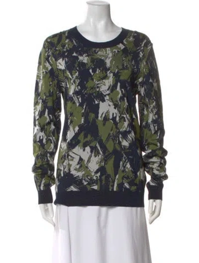 Pre-owned Jason Wu Graphic Print Crew Neck Top In Multi