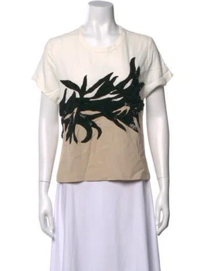 Pre-owned Jason Wu Graphic Print Crew Neck T-shirt In Neutral