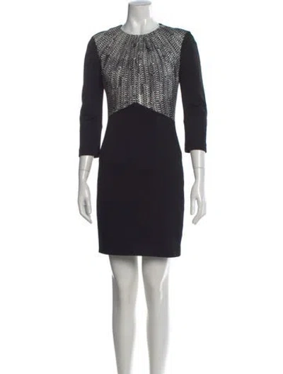 Pre-owned Jason Wu Graphic Print Knee-length Dress In Black