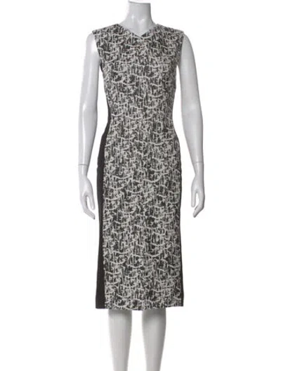 Pre-owned Jason Wu Graphic Print Knee-length Dress W/ Tags In Multi