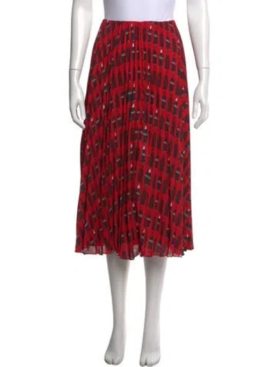 Pre-owned Jason Wu Graphic Print Midi Length Skirt In Red