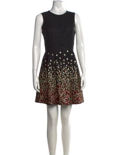 Pre-owned Jason Wu Graphic Print Mini Dress In Black