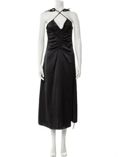 Pre-owned Jason Wu Halterneck Long Dress W/ Tags In Black