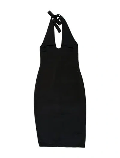 Pre-owned Jason Wu Halterneck Midi Length Dress In Black