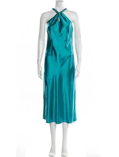 Pre-owned Jason Wu Halterneck Midi Length Dress In Blue