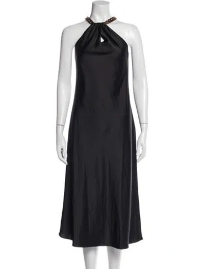 Pre-owned Jason Wu Halterneck Midi Length Dress In Blue
