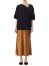 Jason Wu Hammered Satin Skirt In Gold