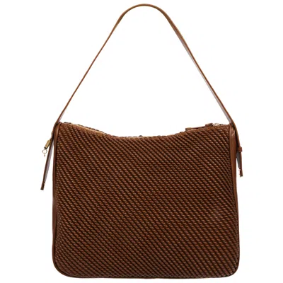 Jason Wu Haywood Double Zip Hobo Bag With 3d Rope Pleated Detail In Brown