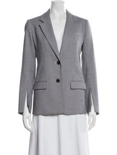 Pre-owned Jason Wu Houndstooth Print Blazer In Blue
