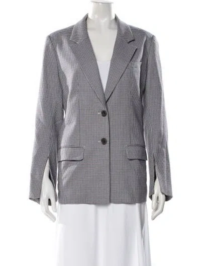 Pre-owned Jason Wu Houndstooth Print Blazer In Blue