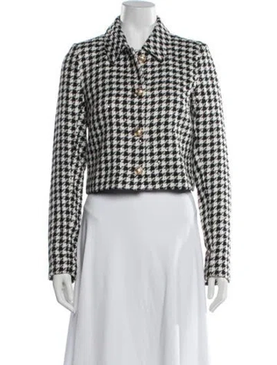 Pre-owned Jason Wu Houndstooth Print Jacket In Black