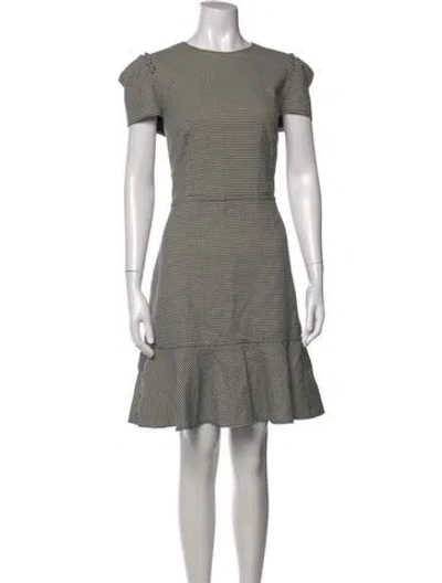 Pre-owned Jason Wu Houndstooth Print Mini Dress In Black