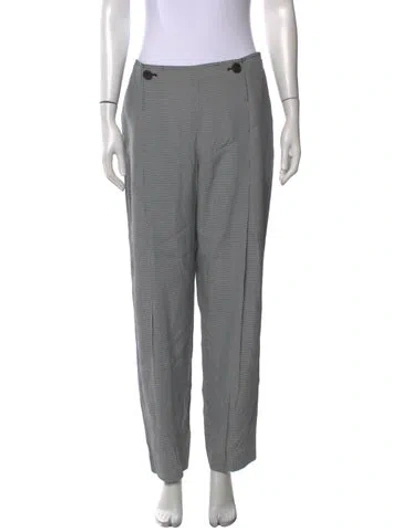 Pre-owned Jason Wu Houndstooth Print Straight Leg Pants In Black/white