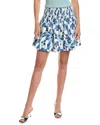 Jason Wu Women's Iris Floral Smocked Mini Skirt In Blue