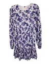 Jason Wu Iris Print Ruffled Dress In White Silk In White