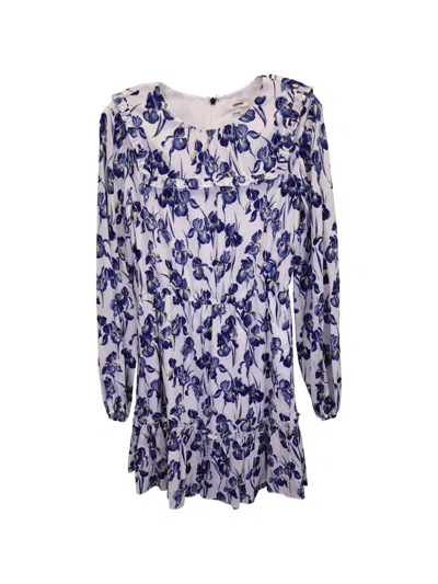 Pre-owned Jason Wu Iris-print Ruffled Dress In White