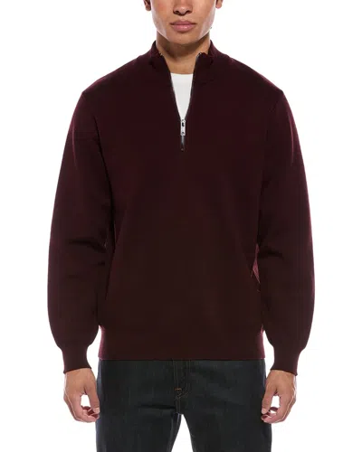 Jason Wu Knit 1/4-zip Pullover In Burgundy