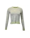 Jason Wu Knitted Sweater In Yellow Green Polyester In Yellow
