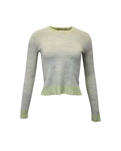 Jason Wu Knitted Sweater In Yellow Green Polyester