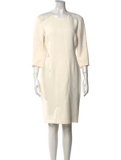 Pre-owned Jason Wu Lace Pattern Knee-length Dress In Neutrals