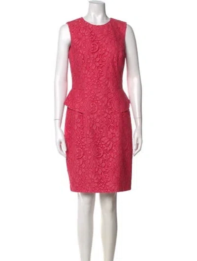 Pre-owned Jason Wu Lace Pattern Knee-length Dress In Pink
