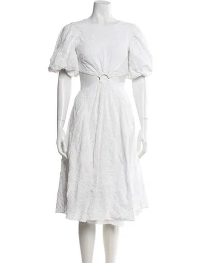 Pre-owned Jason Wu Lace Pattern Knee-length Dress In White