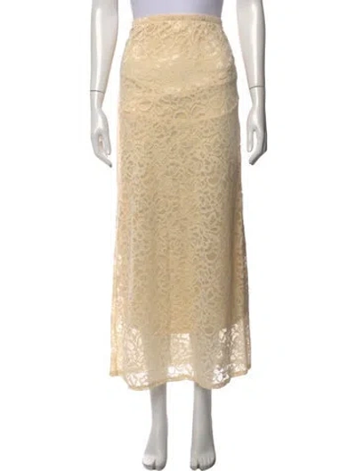 Pre-owned Jason Wu Lace Pattern Long Skirt W/ Tags In Neutrals