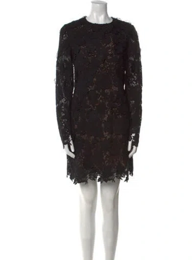 Pre-owned Jason Wu Lace Pattern Mini Dress In Black