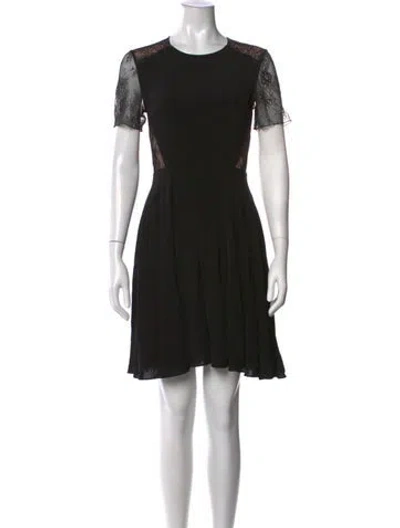 Pre-owned Jason Wu Lace Pattern Mini Dress In Black