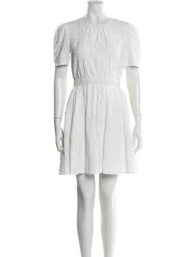 Pre-owned Jason Wu Lace Pattern Mini Dress W/ Tags In White