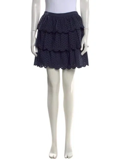 Pre-owned Jason Wu Lace Pattern Mini Skirt In Blue