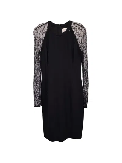 Pre-owned Jason Wu Lace Pattern Sheath Dress In Black