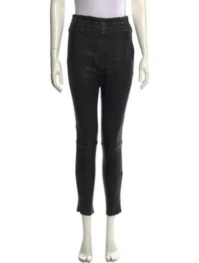 Pre-owned Jason Wu Lamb Leather Skinny Leg Pants In Black