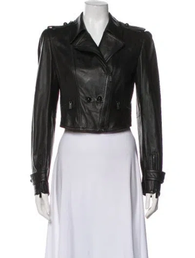 Pre-owned Jason Wu Lambskin Biker Jacket In Black